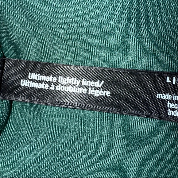 PINK Victoria's Secret Green Velour Velvet Crop Camisole Top with Bralet Size L - Picture 11 of 12